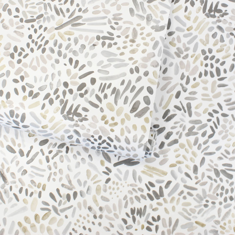 Papier peint auto-adhésif Brushstroke, Gris pierre