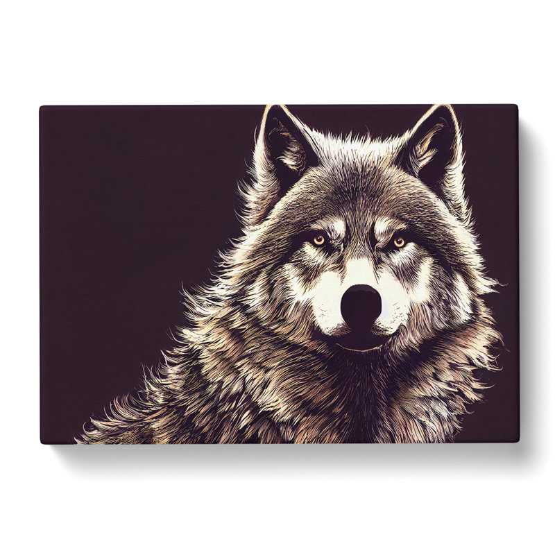 Effervescent Wolf - Wrapped Canvas, 35cm H x 50cm W x 3cm D