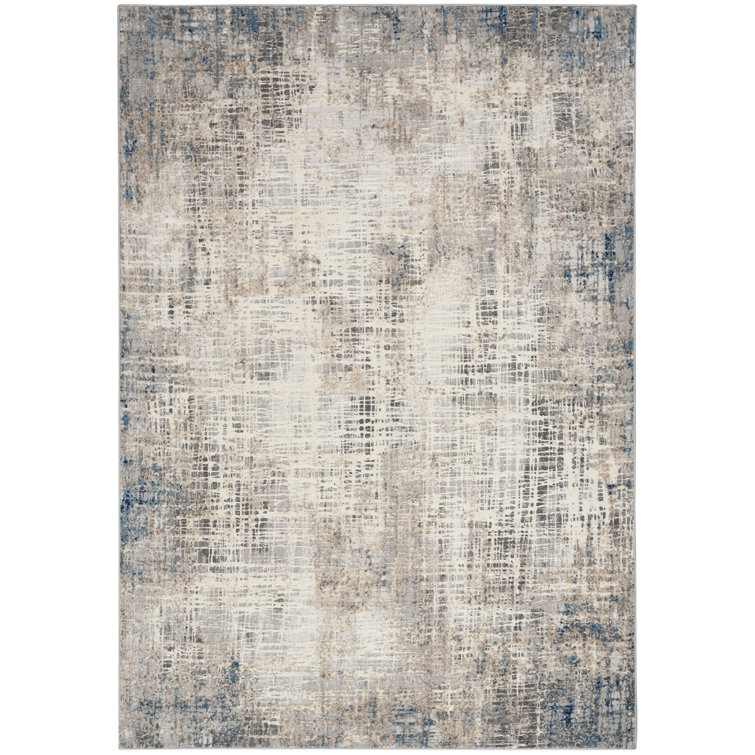 CK022 Infinity  Abstract Blue Multicolor Area Rug