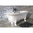 Kingston Brass Aqua Eden 67-Inch Cast Iron Rectangular Double Ended Clawfoot Tub (7-Inch Faucet Drillings)