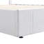 Lit plateforme double avec système de rangement hydraulique - blanc-45832318