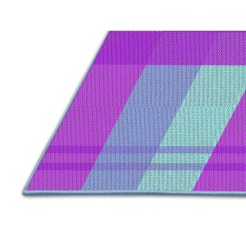 Tapis mauve à motif géométrique Kingsdown, Rectangle 5 pi x 7 pi