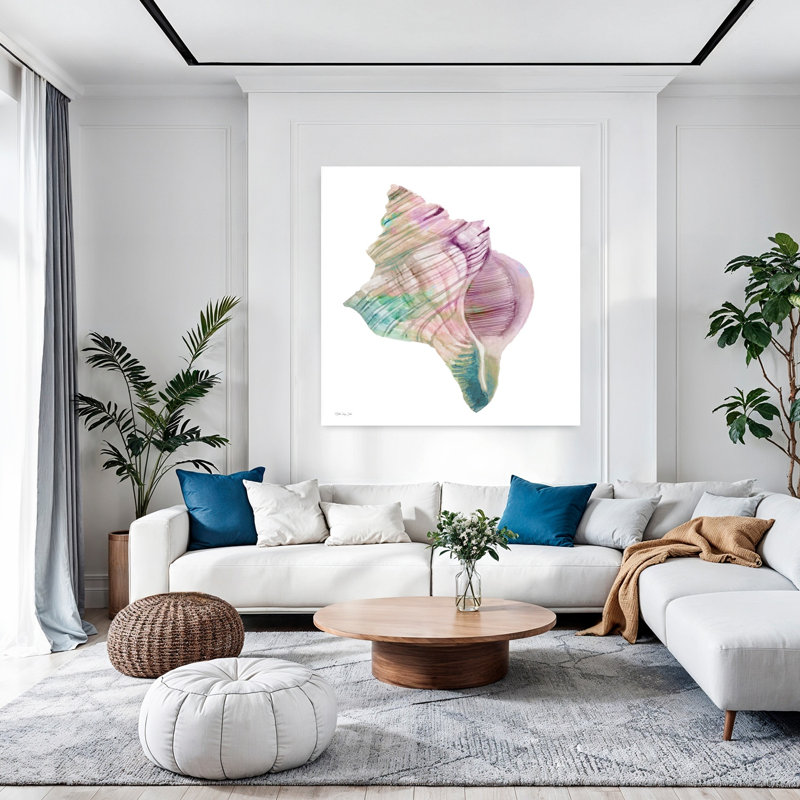 Conch Shell Abstract Coastal Art, 48" H x 48" W