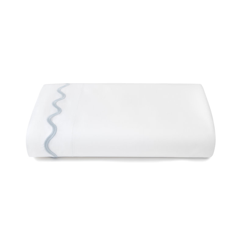 Ripple Bedding Flat Sheet, Queen Coverlet / Bedspread, White/Gray