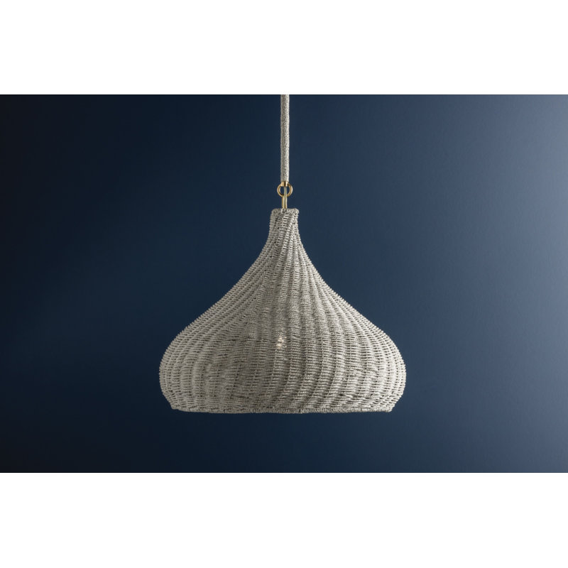 Hampstead Pendant in Aged Brass, 15 W, 17.75" H x 20" W x 20" D