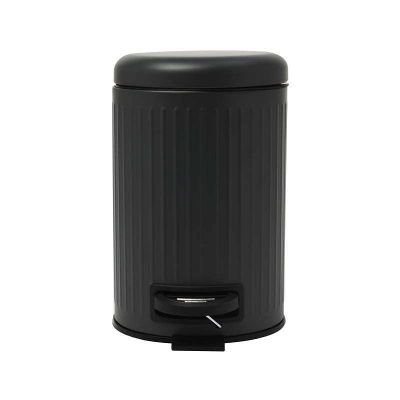 Steel Step On Waste Bin - 3L, Black