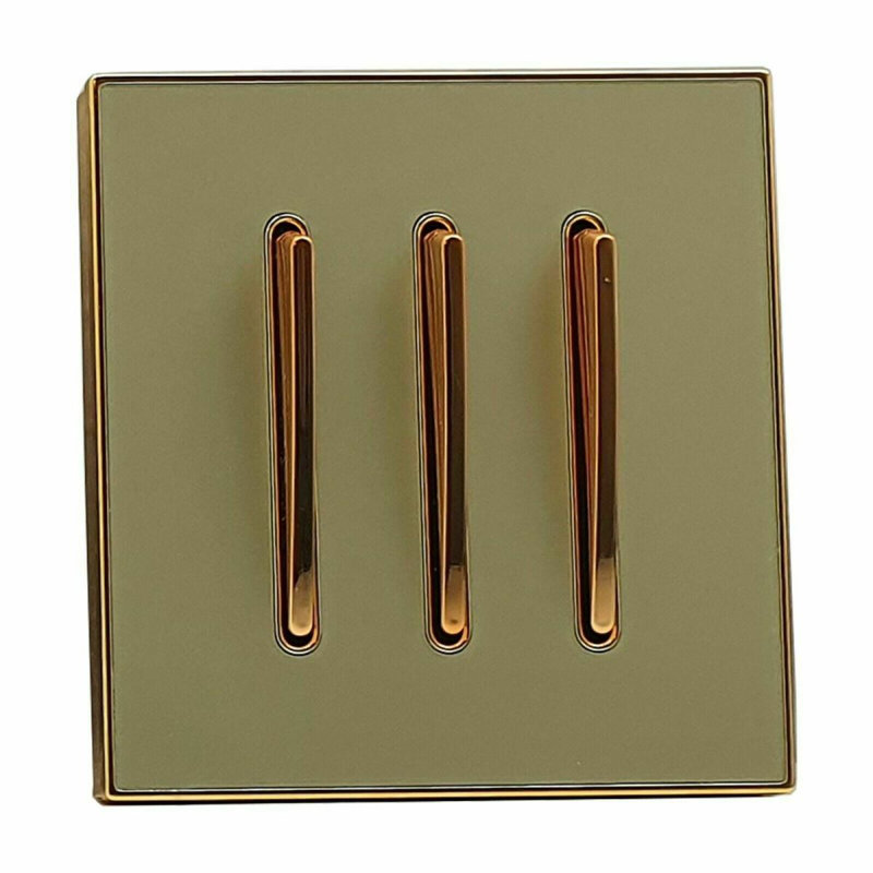 Albertyne Wall Mounted Light Switch, Gold