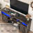 70” Wooden Farmhouse TV Stand for 70/80 inch TV,Double Layer Storage Entertainment Center TV Console Table,w Double-Row Sockets and 2 Sliding Barn Door,Media Cable Box-795272012-795272001