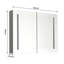Armoire à pharmacie 40 po x 30 po avec éclairage DEL, miroir, brouillard, intensité variable, 3 options de couleur, tablette réglable, aluminium, armoire à rouille, verre et aluminium