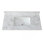 Dessus de meuble-lavabo 43 po x 22 po, dessus de meuble-lavabo en pierre frittée blanc Carra avec lavabo rectangulaire encastré en céramique avec dosseret de meuble-lavabo, comptoir à trois trous