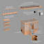 Ensemble de serre d'extérieur en bois de cèdre et polycarbonate 9 pi x 6 pi avec PowerPort Backyard Discovery Poppy