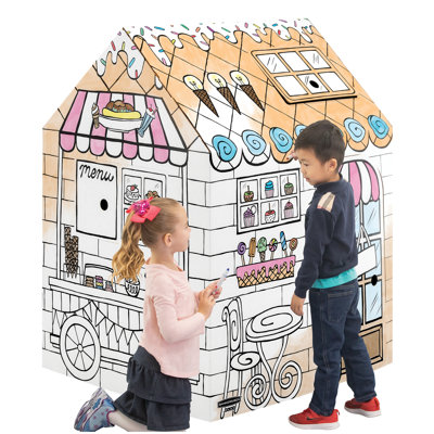 Maisonnette en carton 3,16 pi x 2,66 pi Bankers Box at Play Treats N Eats