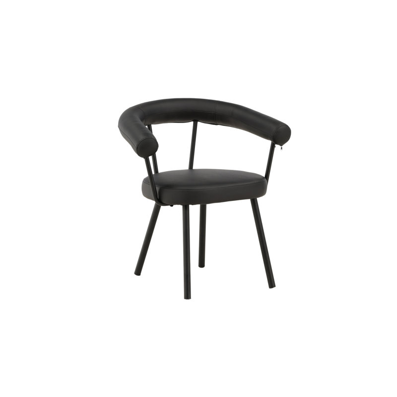 Vsters 45cm H 55% Polyester, 45%polyurethane Upholstered Cantilever Chair, Black