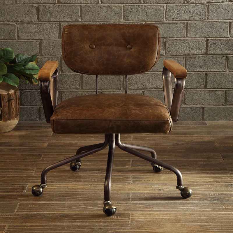 Chaise de bureau Hallie, Brun