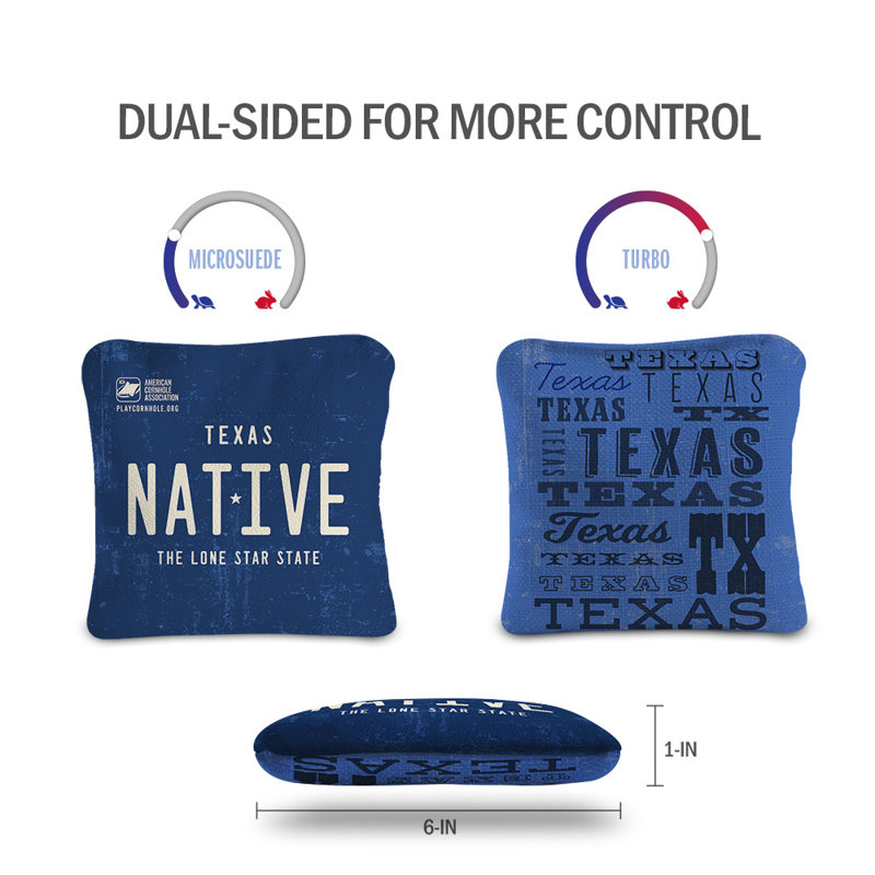 Texas Native Synergy Pro Cornhole Bags, Navy