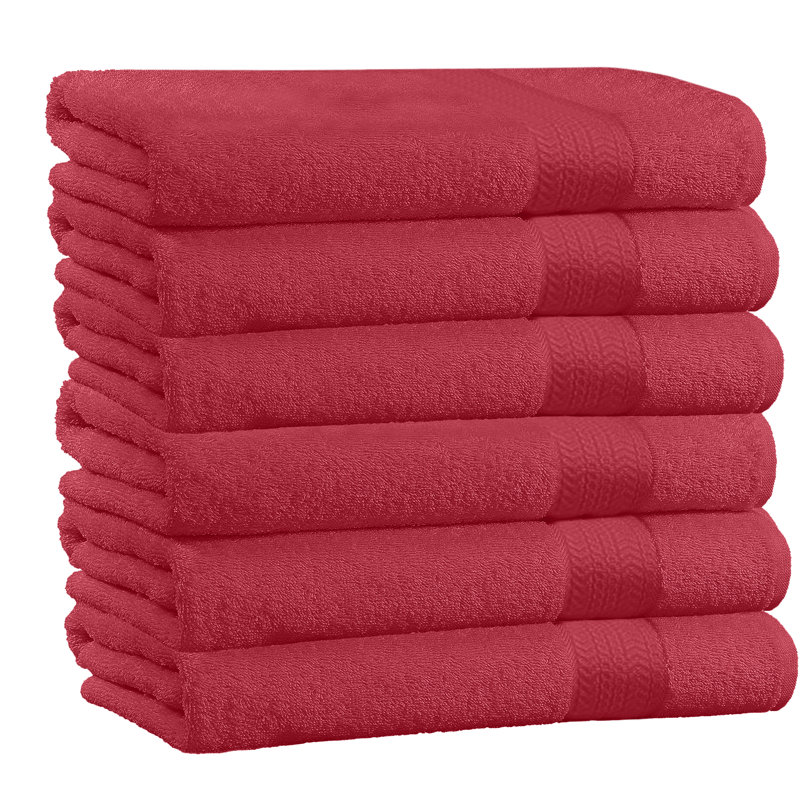 Plush Bath Towel, Burgundy