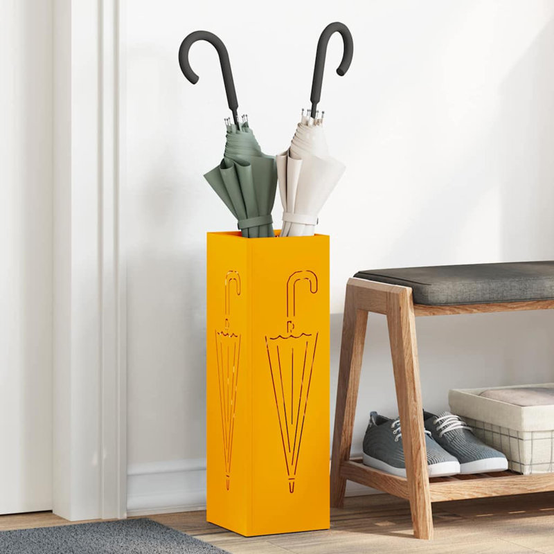 Metro Lane Steel Storage Tub & Tote, Mustard