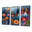 «Orange Orange Summer Farmhouse Garden Beauty II», ensemble d'impression d'art mural de ferme-107192092-107192096