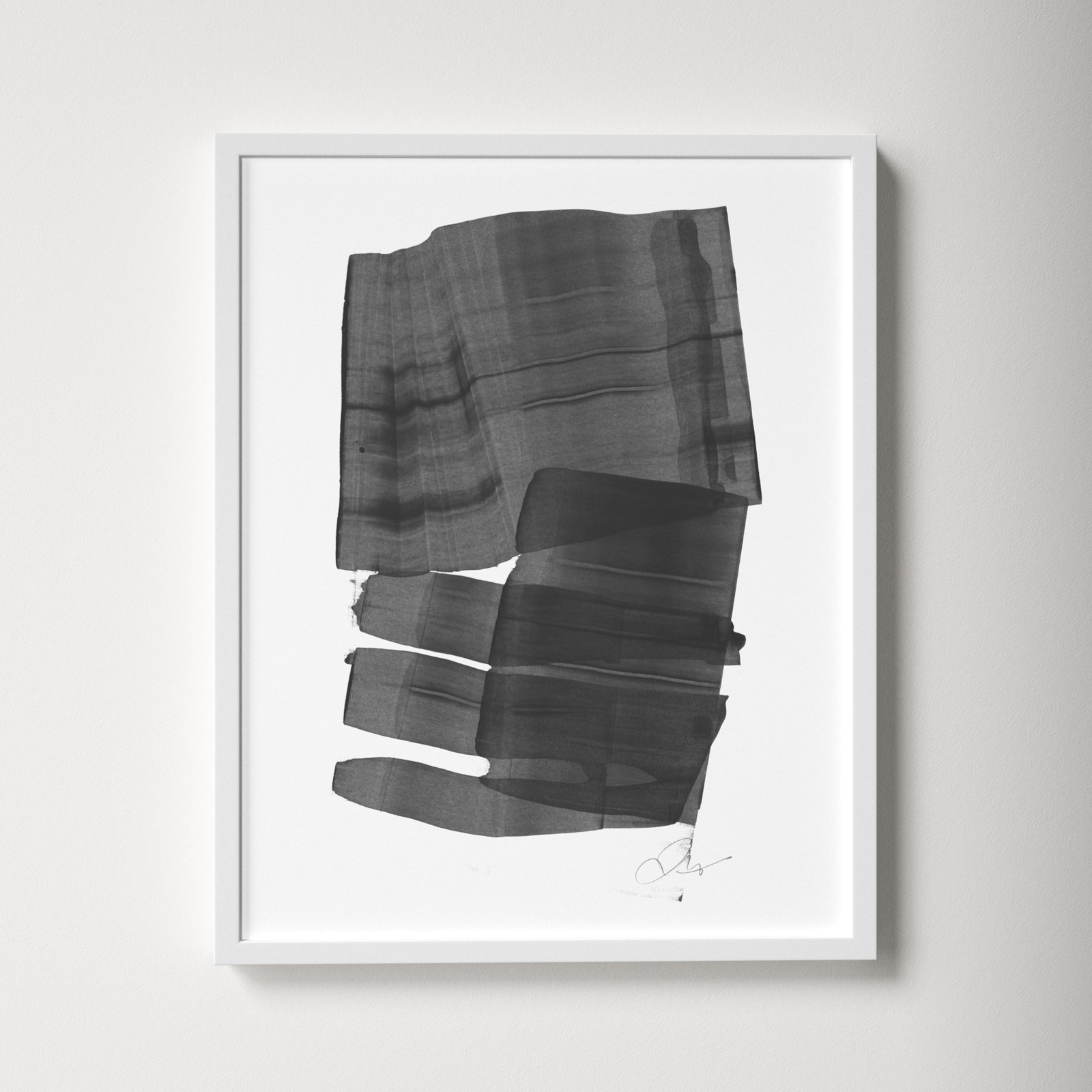 Brushstroke 5 by Jacques Pilon, White, 20" H x 16" W x 1.25" D