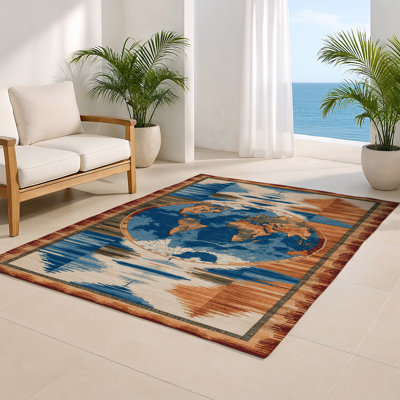 Tapis d'intérieur et d'extérieur brun Nature