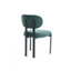 Ensemble de chaises de salle à manger de style moderne Mid-Century Boucle, élégant et confortable avec des pieds en métal noir pour une salle à manger sophistiquée-1660829972
