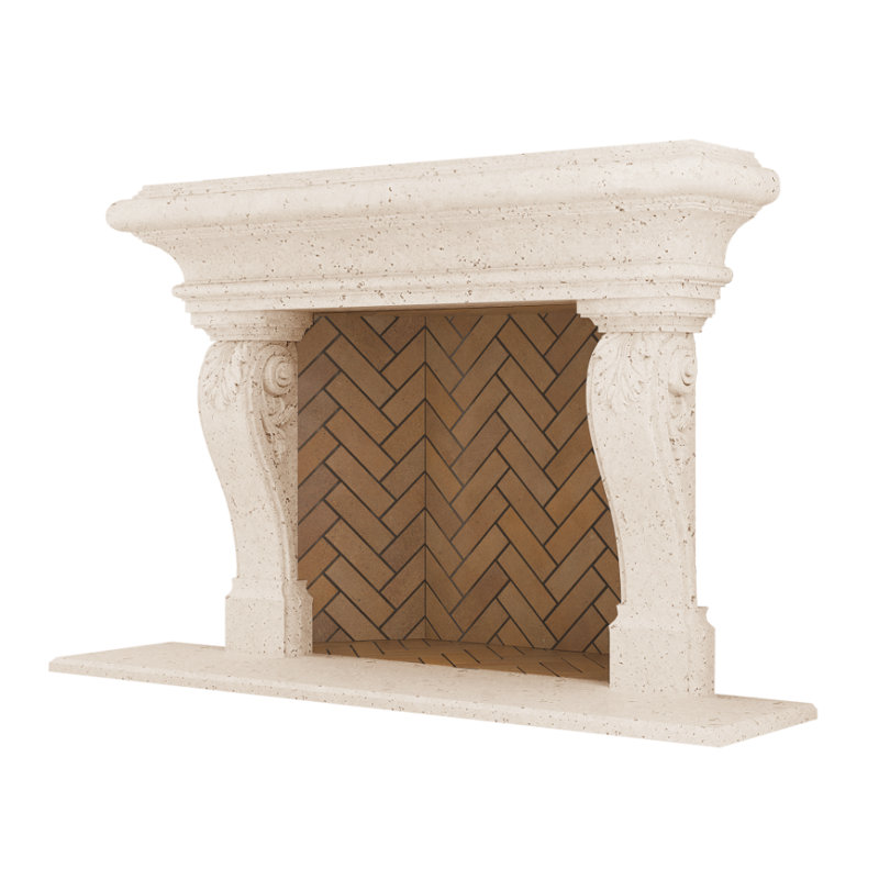 Adana Fireplace Surround, Old World Beige