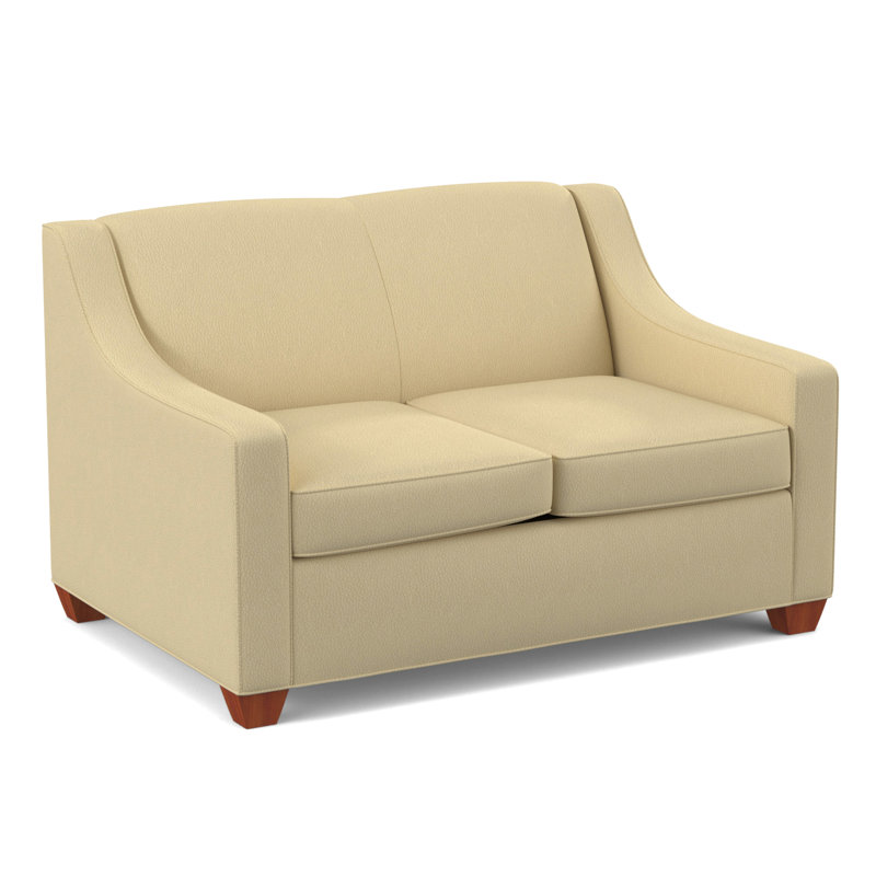 Phillips 52" Square Arm Loveseat with Reversible Cushions, BM Cherry, Dillon Buff