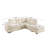 94.88" W Polyester Pull-Out Sectional with Storage Ottoman-90150835