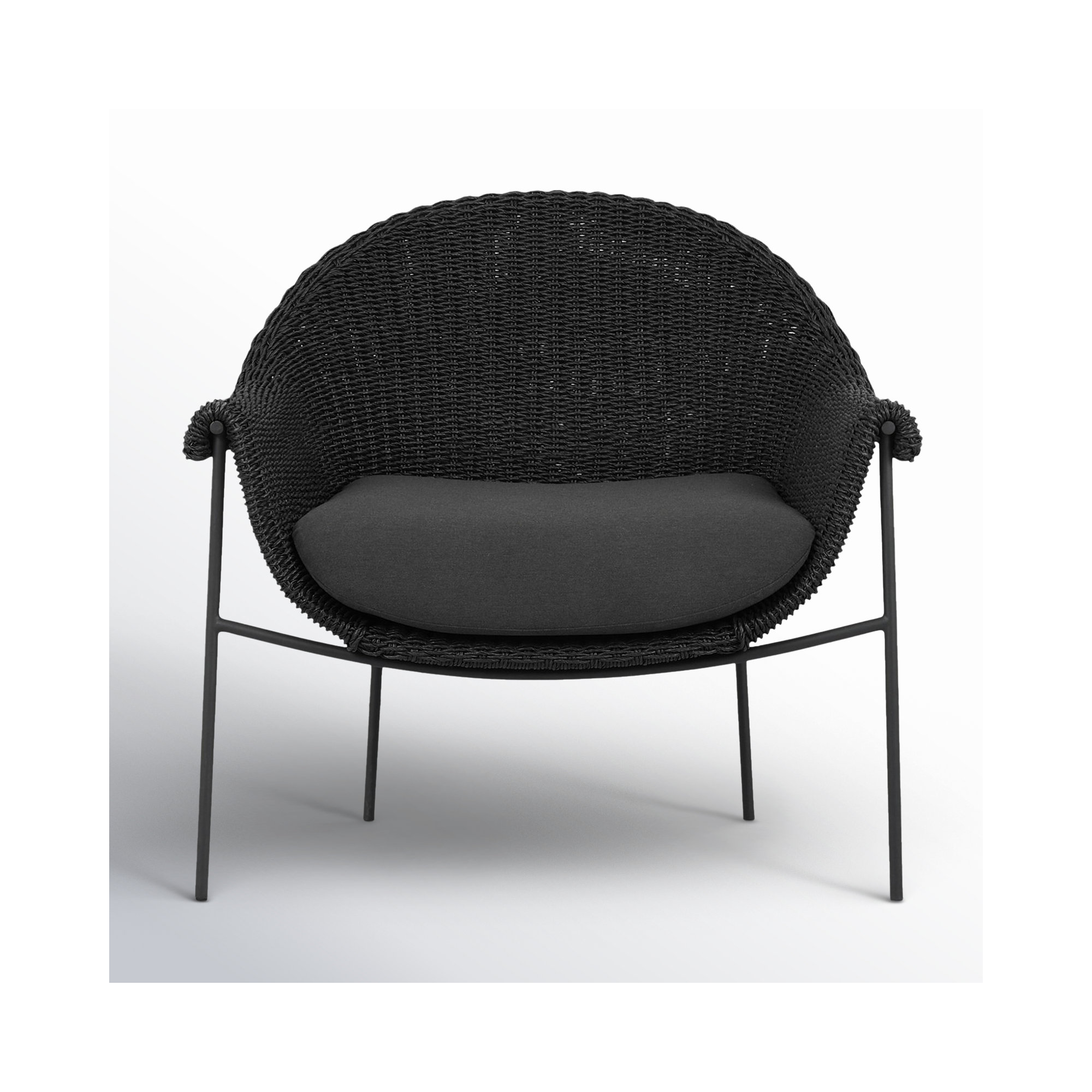 Melina Outdoor Chair-Faux Black Hyacinth, Arashi Ink