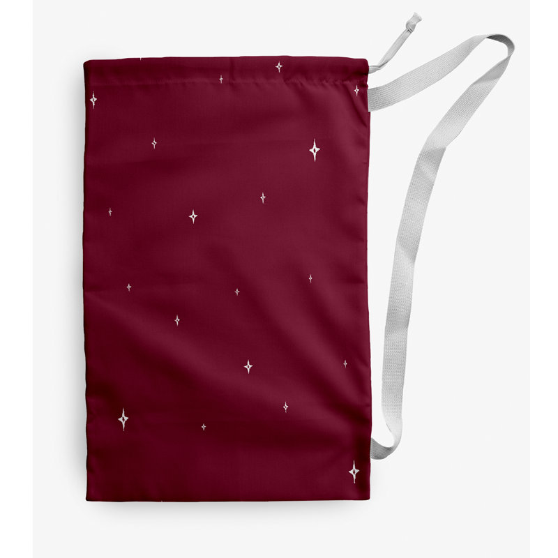 Fabric Laundry Bag with Handles, Medium (36" H x 28" W), Dark Red
