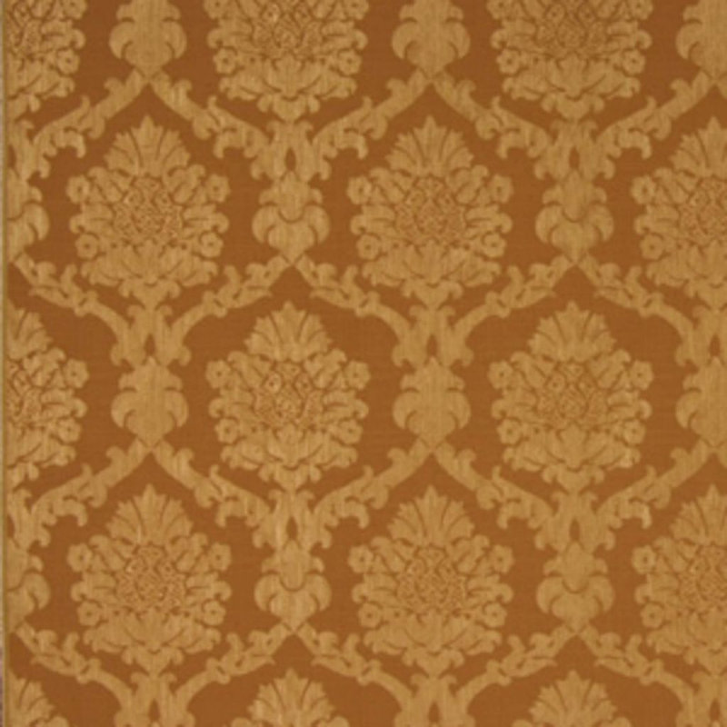 Allure Damask Fabric, Dark Orange