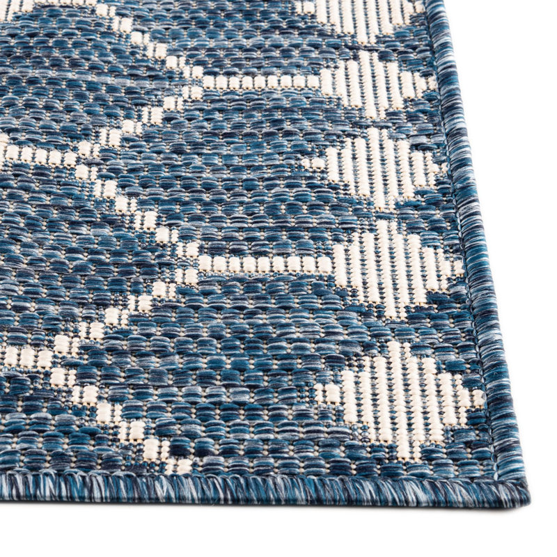 Tapis extérieur bleu Traliccio, Rectangle 4 pi x 6 pi