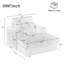 Fauteuil multifonctionnel de style moderne avec repose-pieds de rangement mobile, ports USB, porte-gobelets et poches latérales pour espaces de vie compacts, beige-129386435