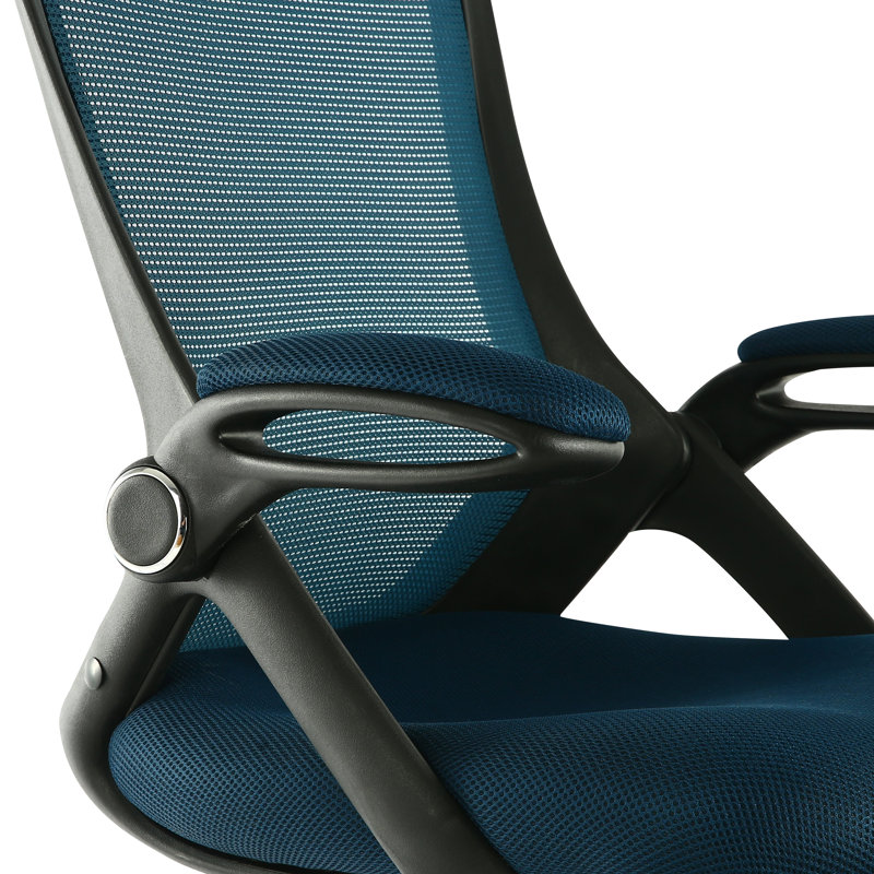 Chaise de dessinateur en filet Labounty, Bleu