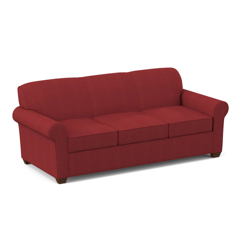 Finn Rolled Arm Sofa with Reversible Cushions, Montana Walnut, Dorset Cherry, 34" H x 83" W x 36" D