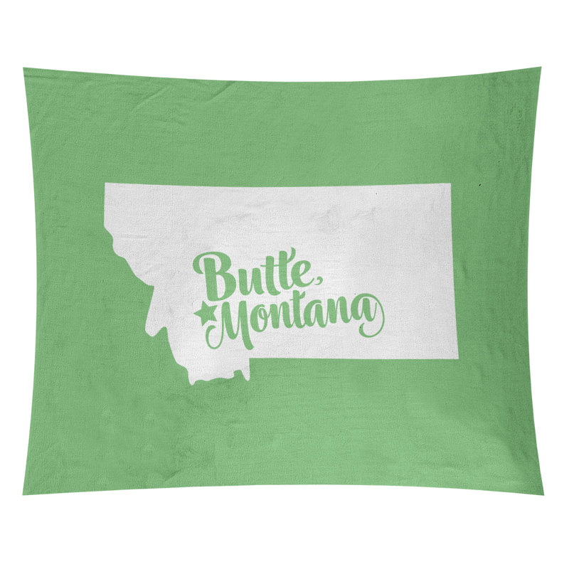 Tapisserie Butte Montana, H 88 po x l 104 po, Vert