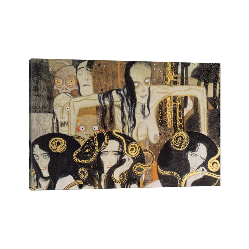 Gorgonen 3 (the Three Gorgones: Sickness, Madness, Death) by Gustav Klimt - 1 Piece Wrapped Canvas Wall Art