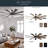 Gentry 85" 9-Blade Anvil Iron LED Windmill Ceiling Fan with Wall Control and Light Kit-742847664