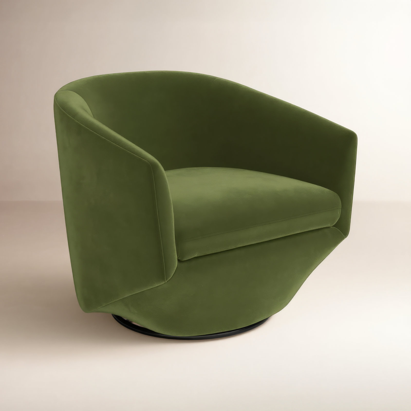 Elexi Swivel Barrel Chair, Green