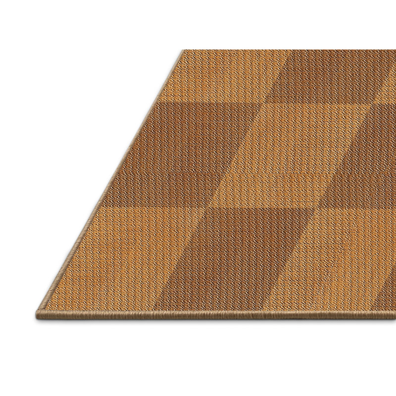 Tapis de zone brun à motif, Rectangle 5 pi x 7 pi