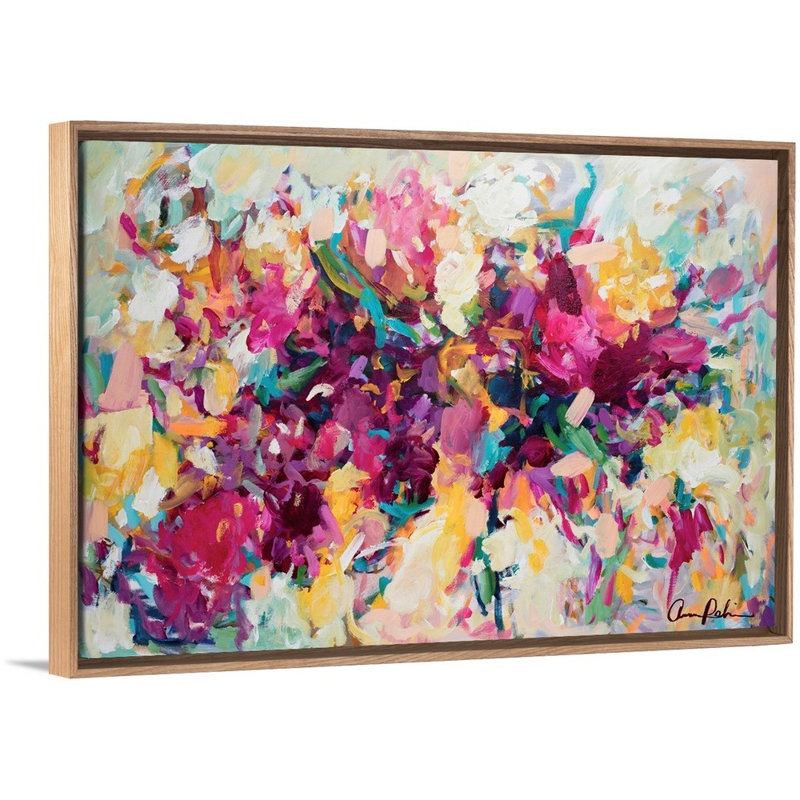 "Invitation", reproduction d'art sur toile par Amira Rahim, Toile avec cadre flottant, H 21,25 po x l 31,25 po, Naturel
