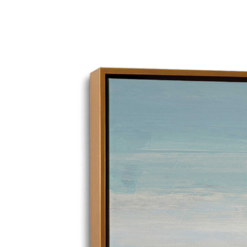 «Early Morning at the Beach» par Stellar Design Studio, reproduction d'art, H 37,5 po x l 37,5 po, Doré, Toile avec cadre