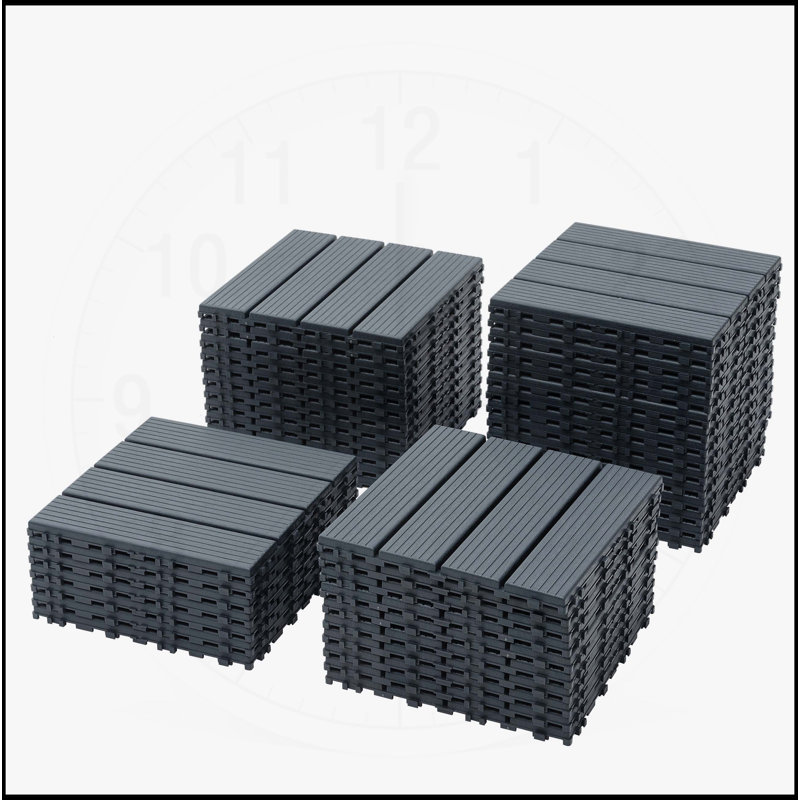 Versatile Interlocking Deck Tiles for Outdoor Spaces, Enhancing Beauty and Functionality, Grey