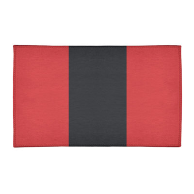 Tapis à rayures rouge/charbon à rayures