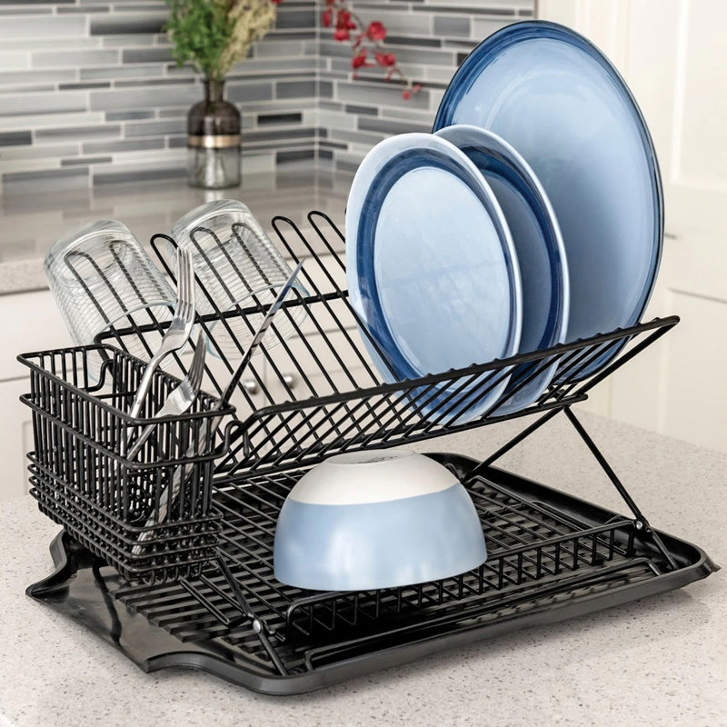 Steel Dish Rack, Black