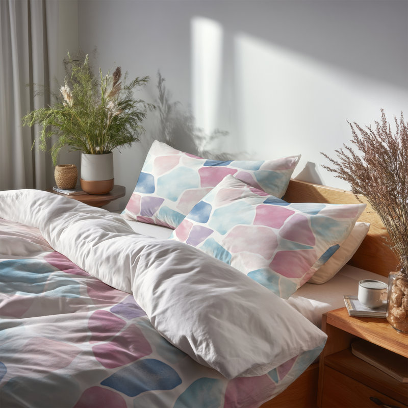 Ensemble de housse de couette et coussin décoratif Patchwork, Très grand lit