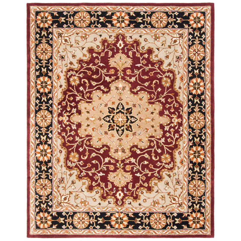 Balthrop Hand Tufted Wool Oriental Rug, Rectangle 7'6" x 9'6"