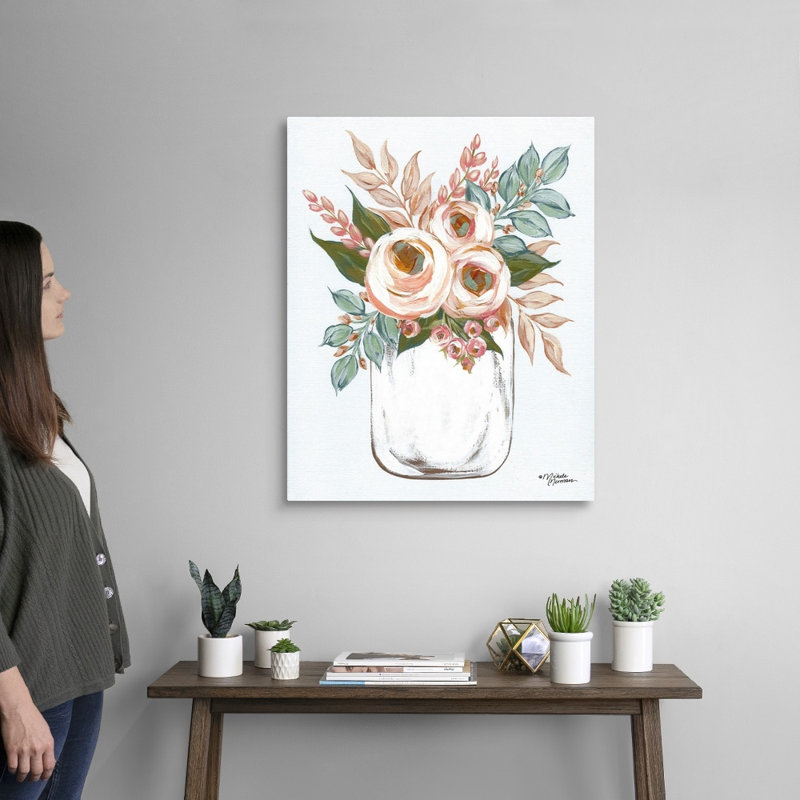 Pot floral par Michele Norman - reproduction d'art, Toile tendue, H 30 po x l 24 po x P 1,25 po
