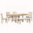 6-Piece Extendable Dining Table with Footrest