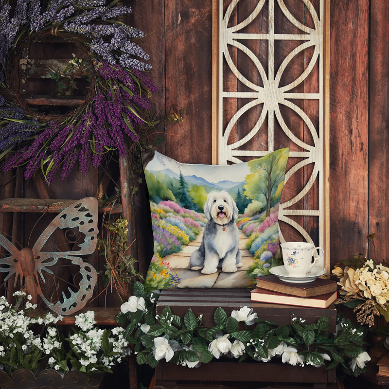 Coussin décoratif intérieur / extérieur Spring Path, H 14 po x l 14 po